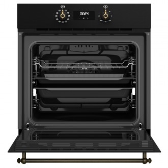 Електрична духова шафа Teka Retro Style HRB 6400 AT (111010014) чорний / латунь