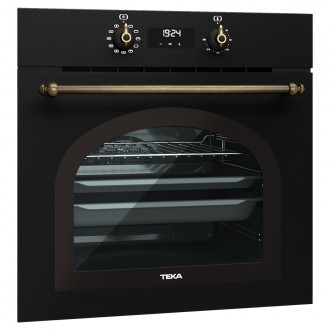 Електрична духова шафа Teka Retro Style HRB 6400 AT (111010014) чорний / латунь