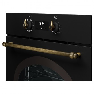 Електрична духова шафа Teka Retro Style HRB 6400 AT (111010014) чорний / латунь