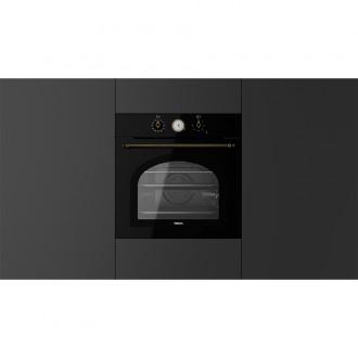 Електрична духова шафа Teka Retro Style HRB 6300 AT (111010010) чорний / латунь Електрична духова шафа Teka Retro Style HRB 6300 AT (111010010) чорний / латунь