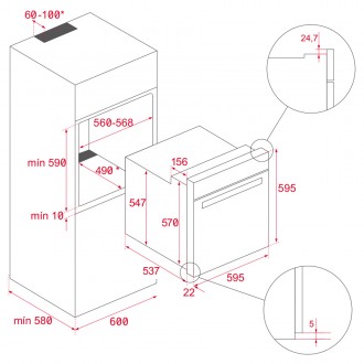 Електрична духова шафа Teka Easy HCB 6535 (111020031) чорний