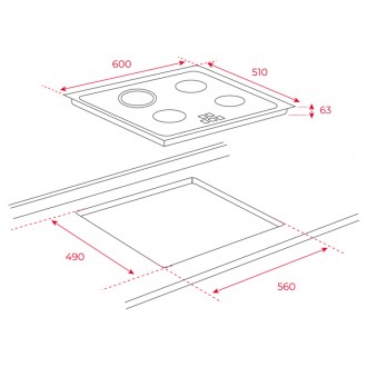 Електрична варильна поверхня Teka Easy TZ 6415 (40239040) чорне скло Електрична варильна поверхня Teka Easy TZ 6415 (40239040) чорне скло