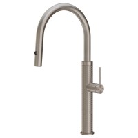 Змішувач кухонний з висувним виливом та двоструменевим душем Gessi 316 Kitchen Meccanica нержавіюча сталь полірована (60024#239)