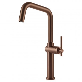 Змішувач кухонний Gessi Habito мідь браширована PVD (60650#708) Змішувач кухонний Gessi Habito мідь браширована PVD (60650#708)