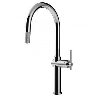 Змішувач кухонний з висувним виливом Gessi Habito хром (60672#031) Змішувач кухонний з висувним виливом Gessi Habito хром (60672#031)