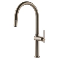 Змішувач кухонний з висувним виливом Gessi Habito нержавіюча сталь (60672#149)