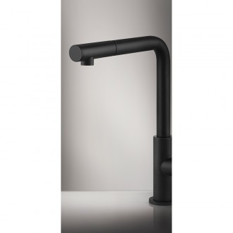 Змішувач кухонний з висувним виливом Gessi Helium матовий чорний (50103#299) Змішувач кухонний з висувним виливом Gessi Helium матовий чорний (50103#299)