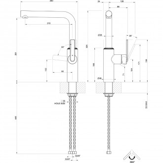 Змішувач кухонний Gessi Segni мідь браширована PVD (60948#708) Змішувач кухонний Gessi Segni мідь браширована PVD (60948#708)