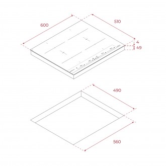 INFINITY G1 Індукційна варильна поверхня FLEX 60 см INFINITY G1 Індукційна варильна поверхня FLEX 60 см